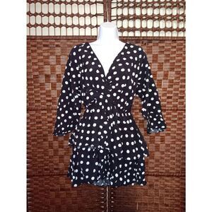 Zara Polka Dot Ruffle Mini Dress